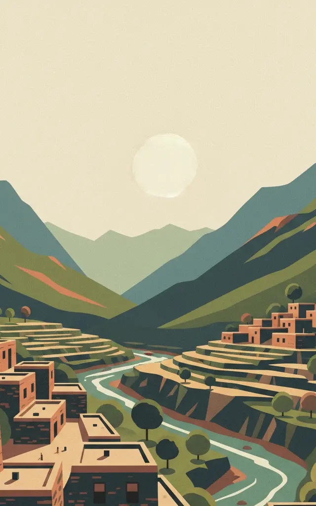 Cultural Landscape of Hawraman/Uramanat — illustrated travel poster
