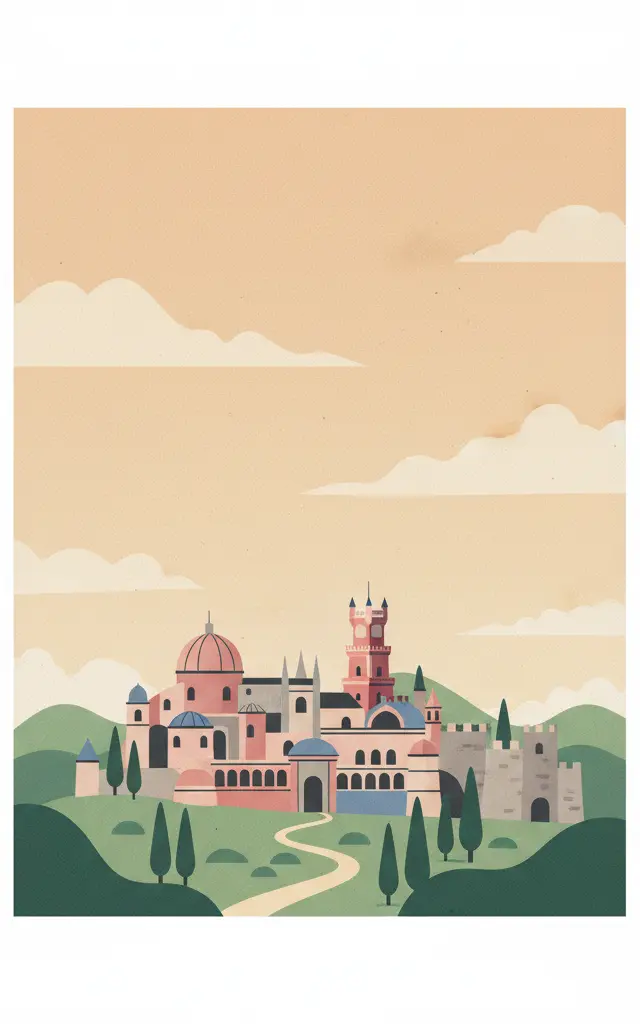 Cultural Landscape of Sintra — illustrated travel poster