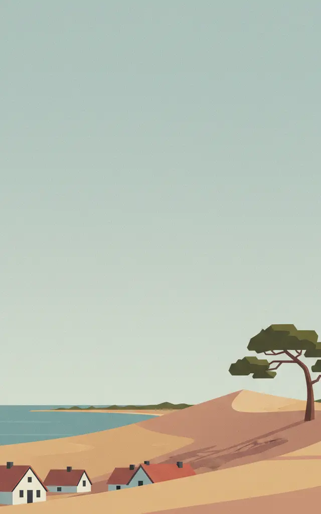 Curonian Spit — illustrated travel poster