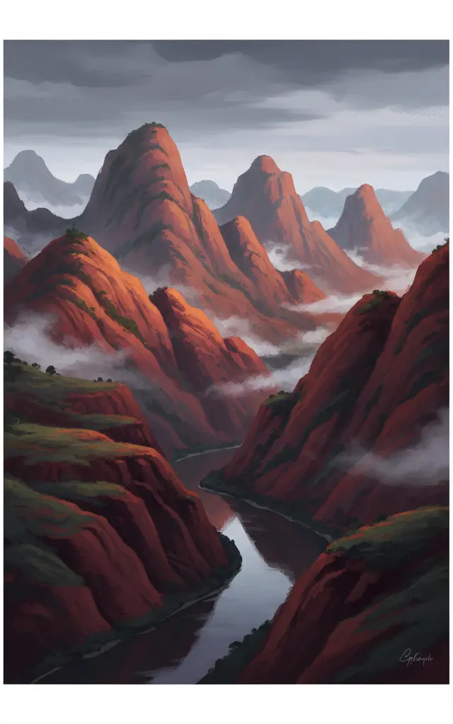 China Danxia — illustrated travel poster