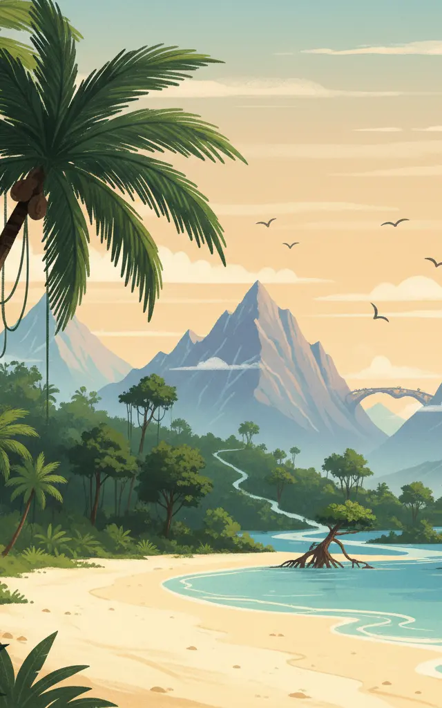 Darien National Park — illustrated travel poster