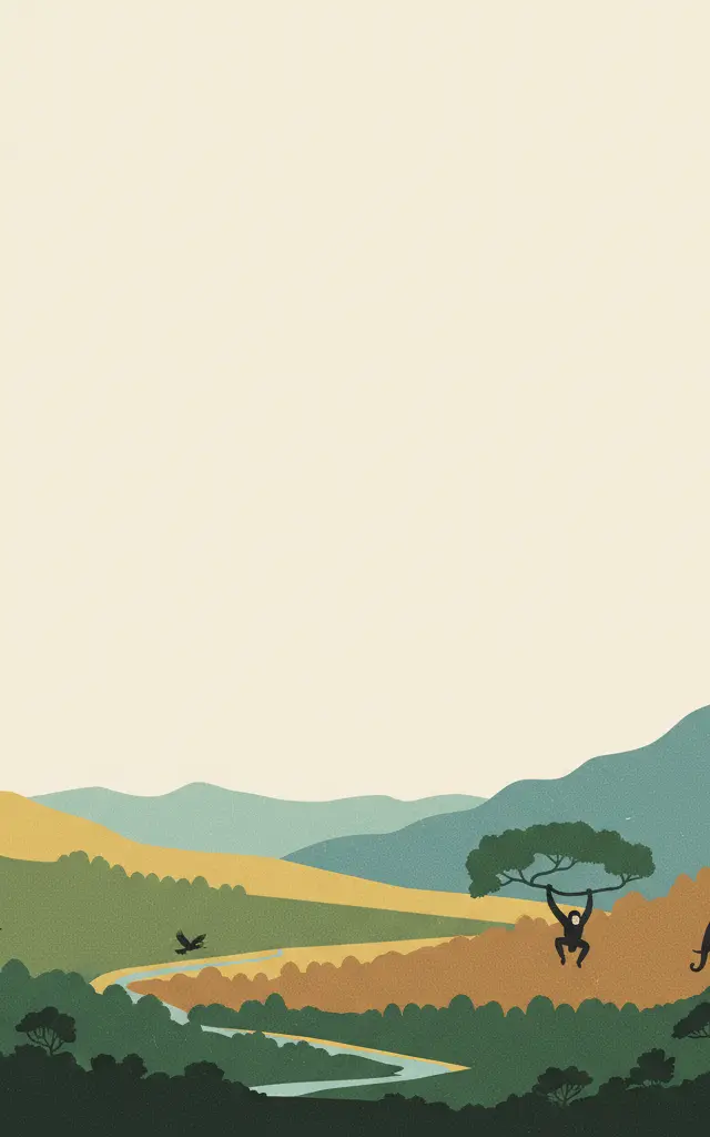Dong Phayayen-Khao Yai Forest Complex — illustrated travel poster