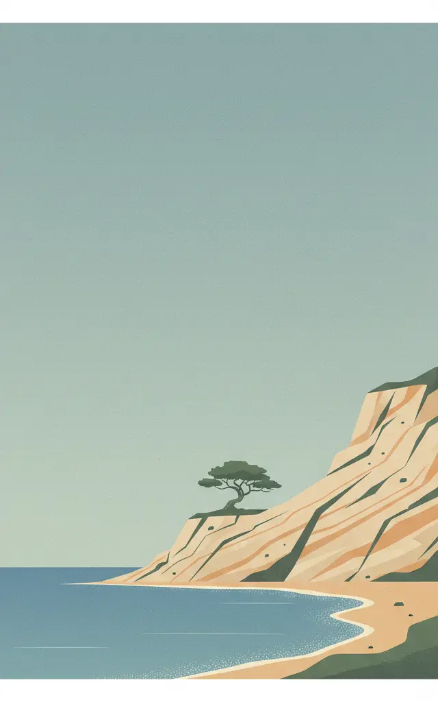 Dorset and East Devon Coast — illustrated travel poster