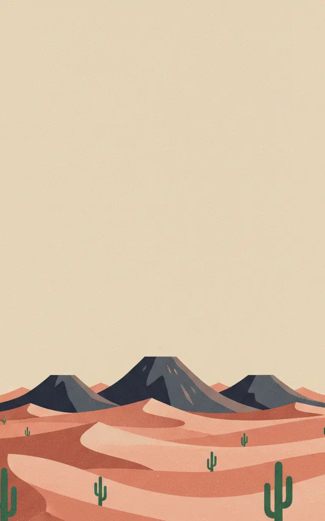 El Pinacate and Gran Desierto de Altar Biosphere Reserve — illustrated travel poster