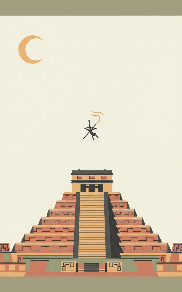 El Tajin, Pre-Hispanic City — illustrated travel poster