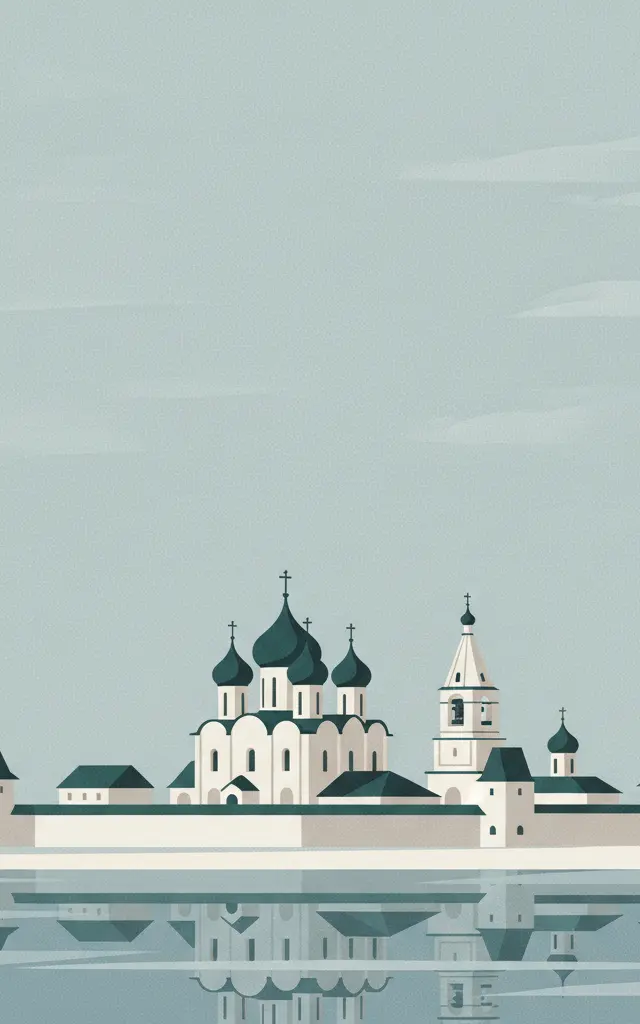 Ensemble of the Ferapontov Monastery — illustrated travel poster