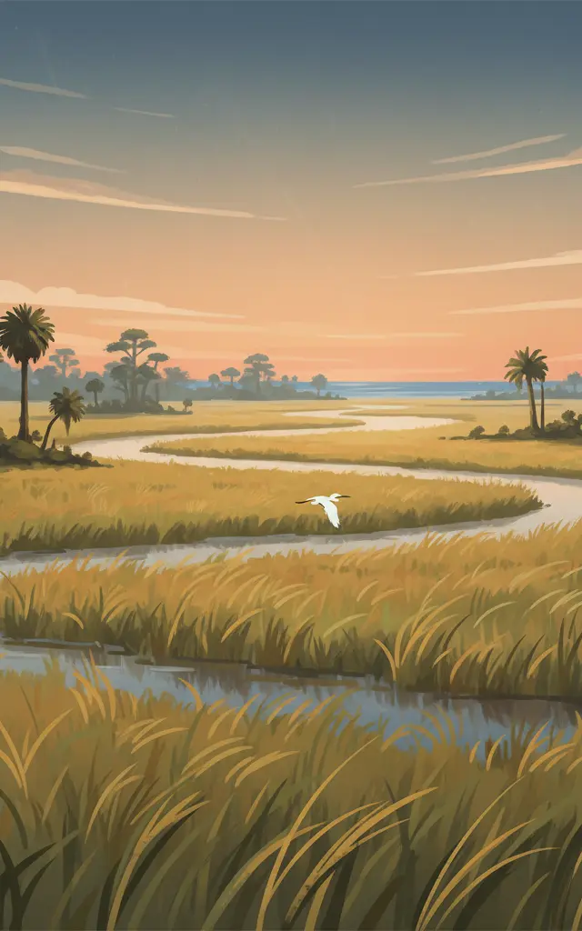 Everglades National Park — illustrated travel poster