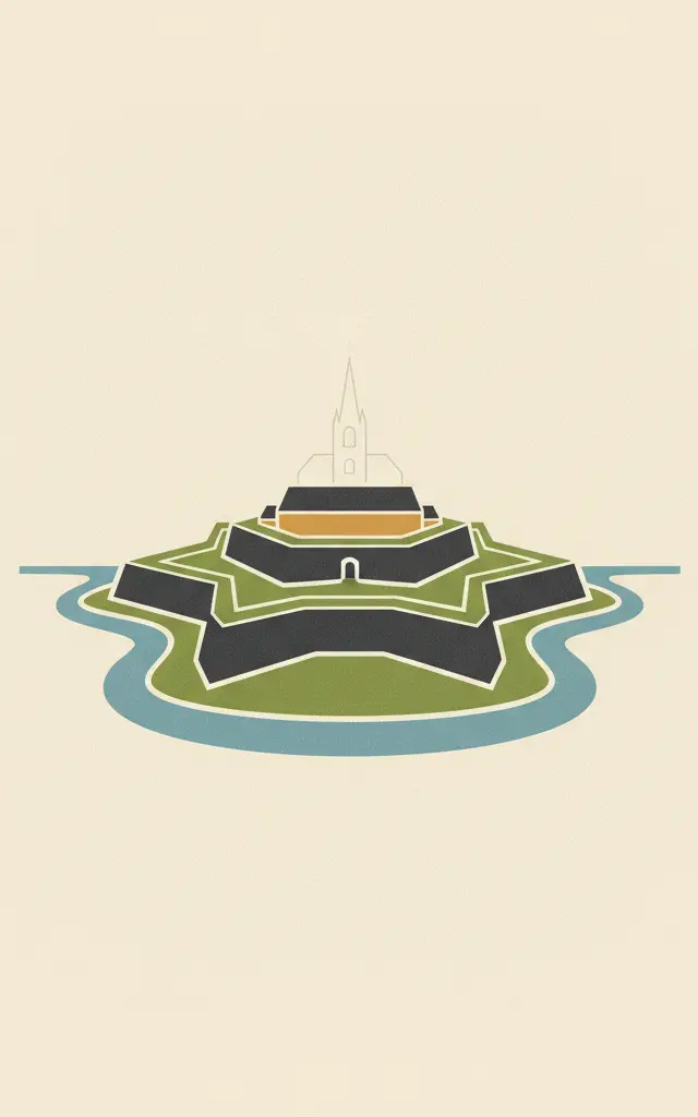 Fortifications of Vauban — illustrated travel poster