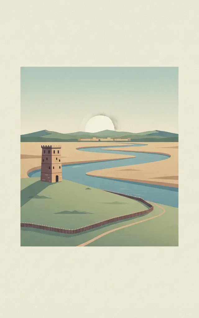 Frontiers of the Roman Empire – The Lower German Limes — illustrated travel poster