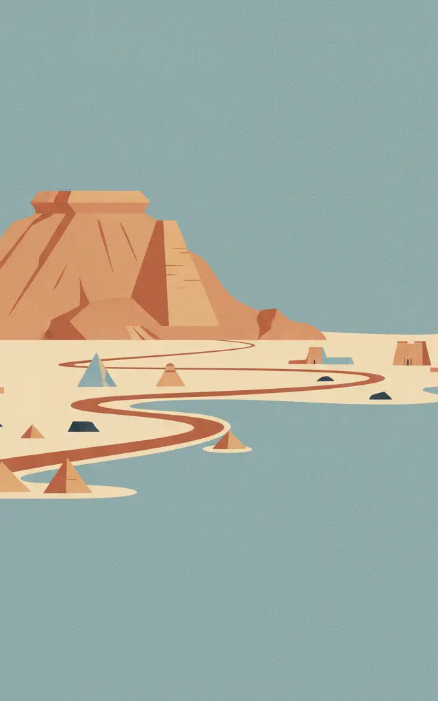 Gebel Barkal and the Sites of the Napatan Region — illustrated travel poster
