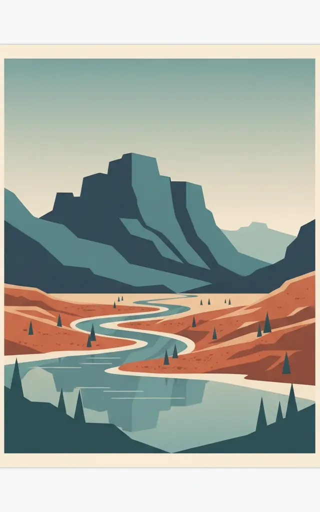 Gros Morne National Park — illustrated travel poster