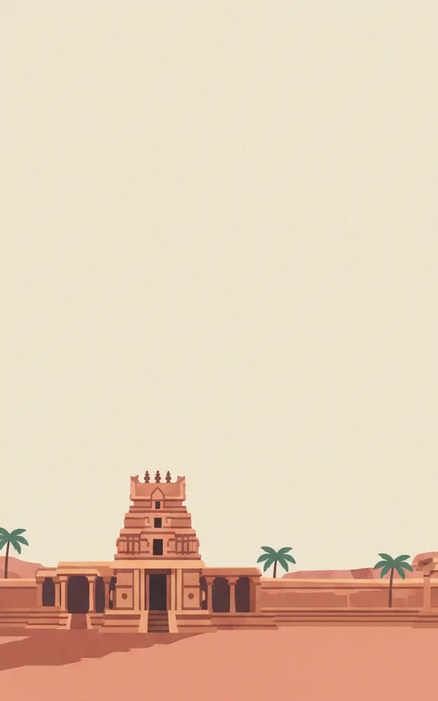 Group of Monuments at Hampi — illustrated travel poster