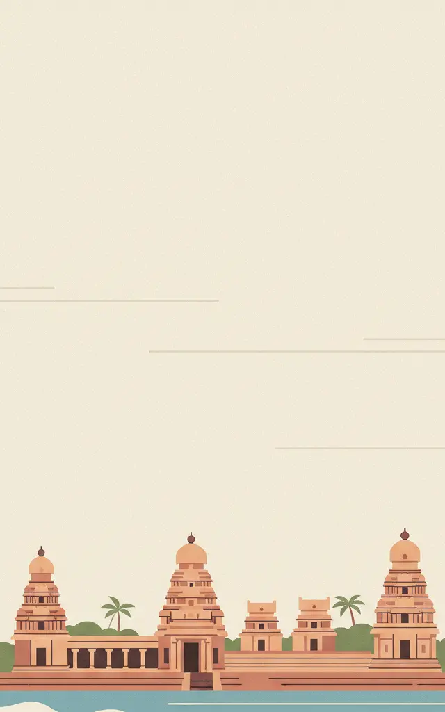 Group of Monuments at Mahabalipuram — illustrated travel poster