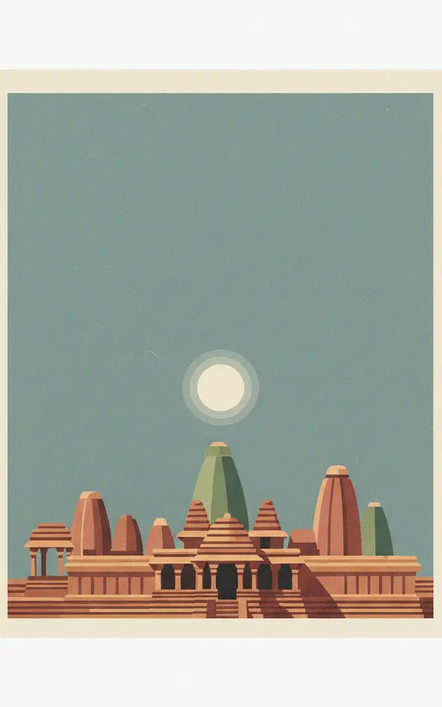 Group of Monuments at Pattadakal — illustrated travel poster