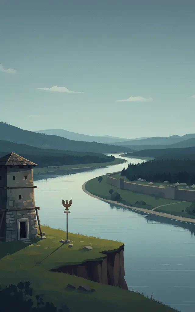 Frontiers of the Roman Empire – The Danube Limes (Western Segment) — illustrated travel poster