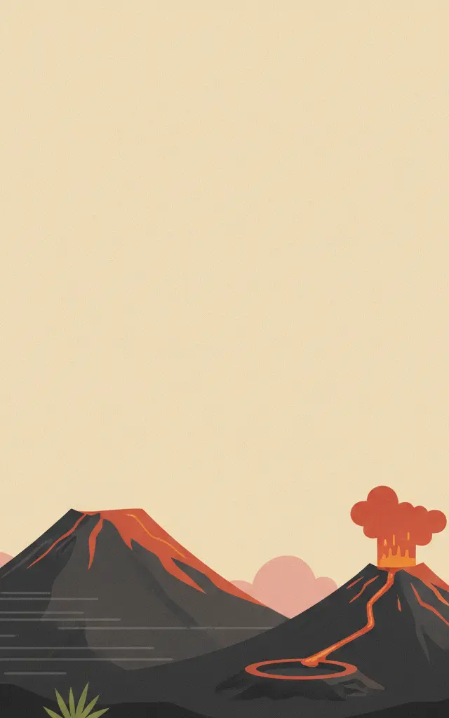 Hawaii Volcanoes National Park — illustrated travel poster