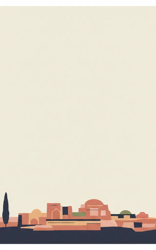 Hegmataneh — illustrated travel poster