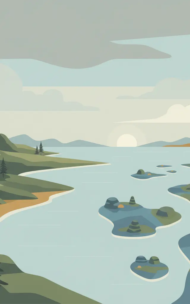 High Coast / Kvarken Archipelago — illustrated travel poster