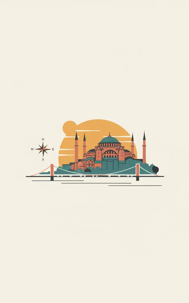 Historic Areas of Istanbul — illustrated travel poster
