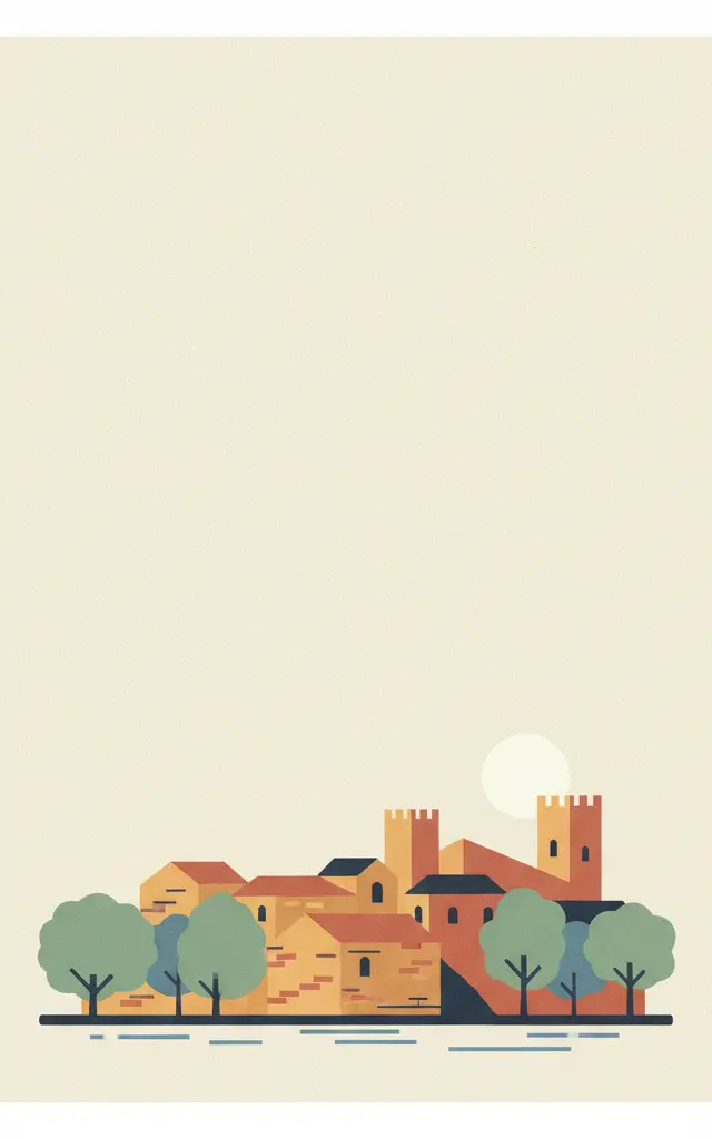 Historic Centre of Guimarães and Couros Zone — illustrated travel poster