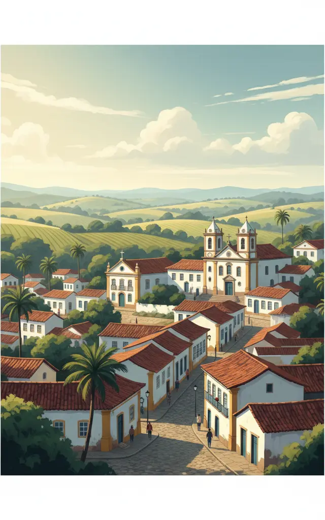 Historic Centre of the Town of Olinda — illustrated travel poster