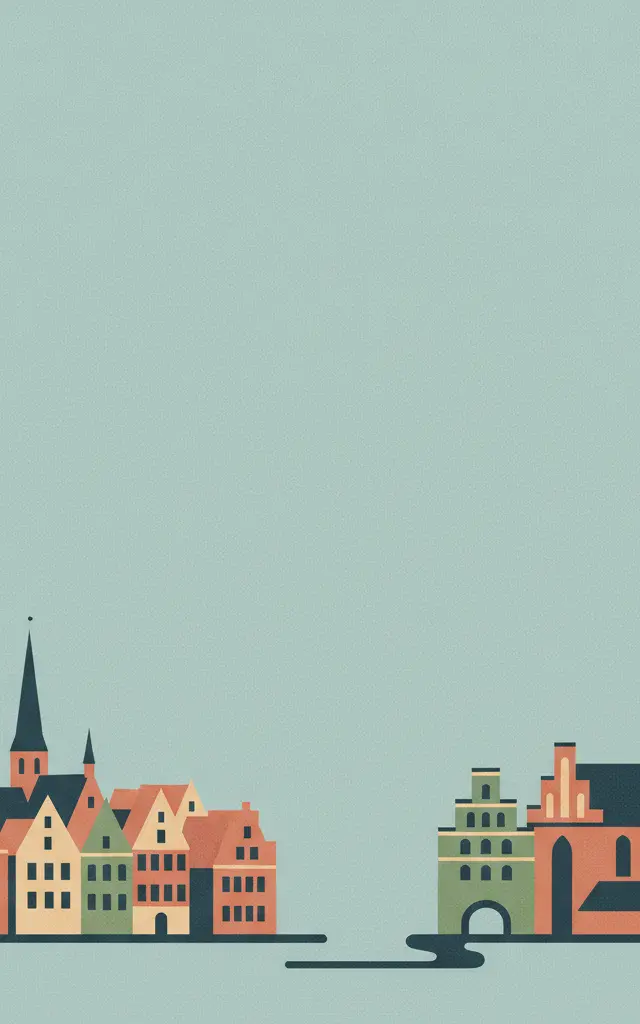 Historic Centres of Stralsund and Wismar — illustrated travel poster