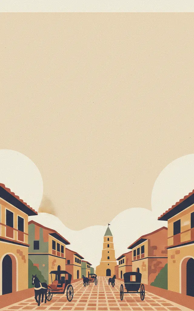 Historic City of Vigan — illustrated travel poster