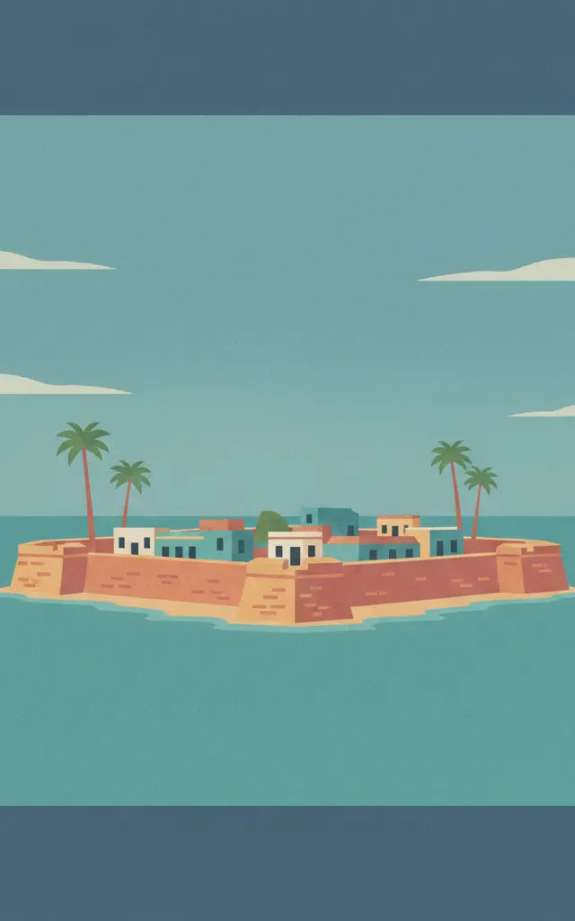Historic Fortified Town of Campeche — illustrated travel poster
