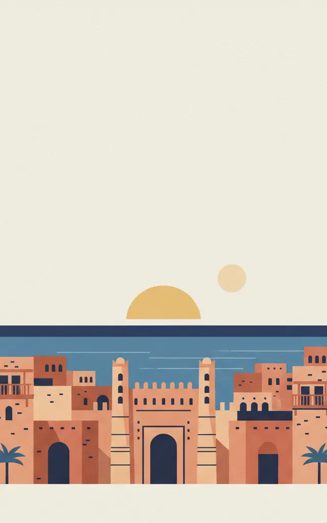 Historic Jeddah, the Gate to Makkah — illustrated travel poster