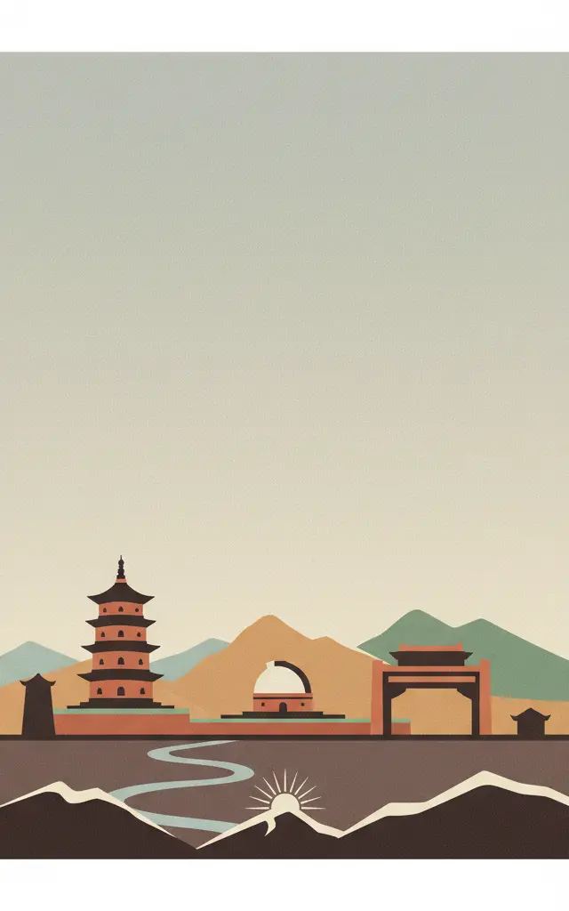 Historic Monuments of Dengfeng in “The Centre of Heaven and Earth” — illustrated travel poster