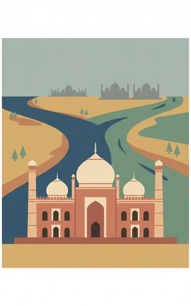 Historic Mosque City of Bagerhat — illustrated travel poster