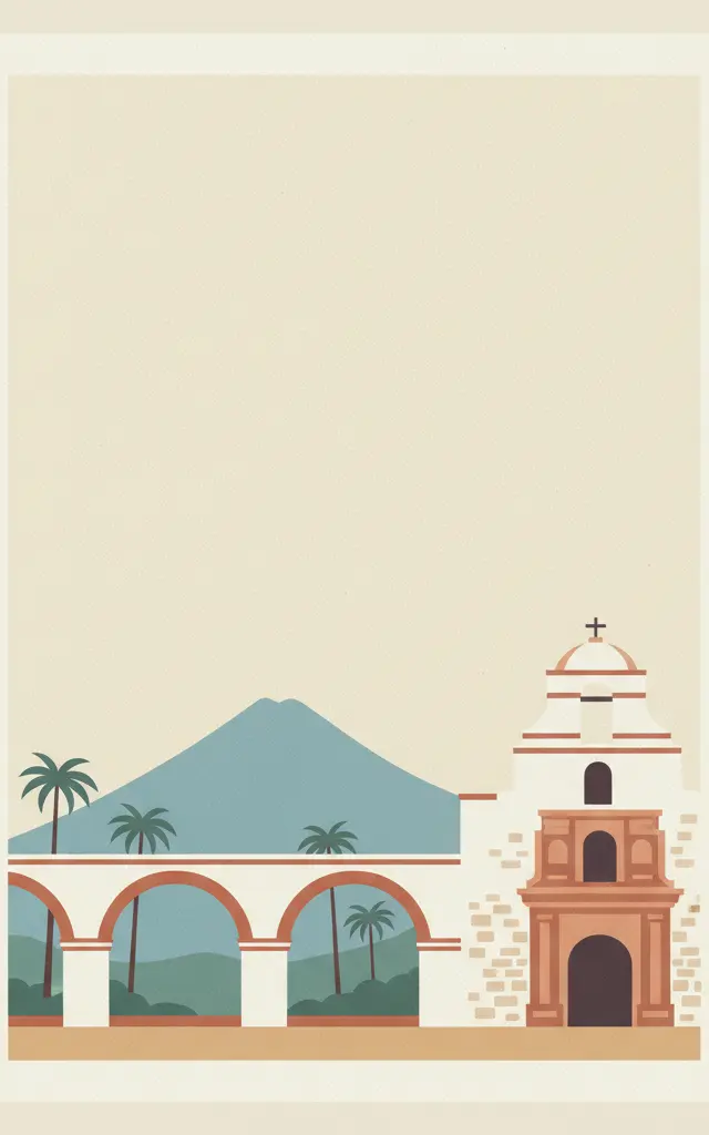Historical Centre of the City of Arequipa — illustrated travel poster
