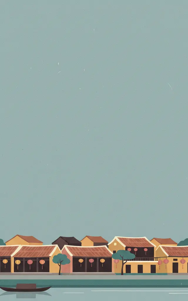 Hoi An Ancient Town — illustrated travel poster