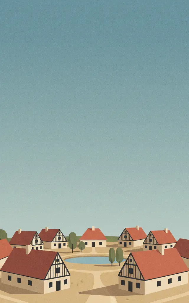 Holašovice Historic Village — illustrated travel poster