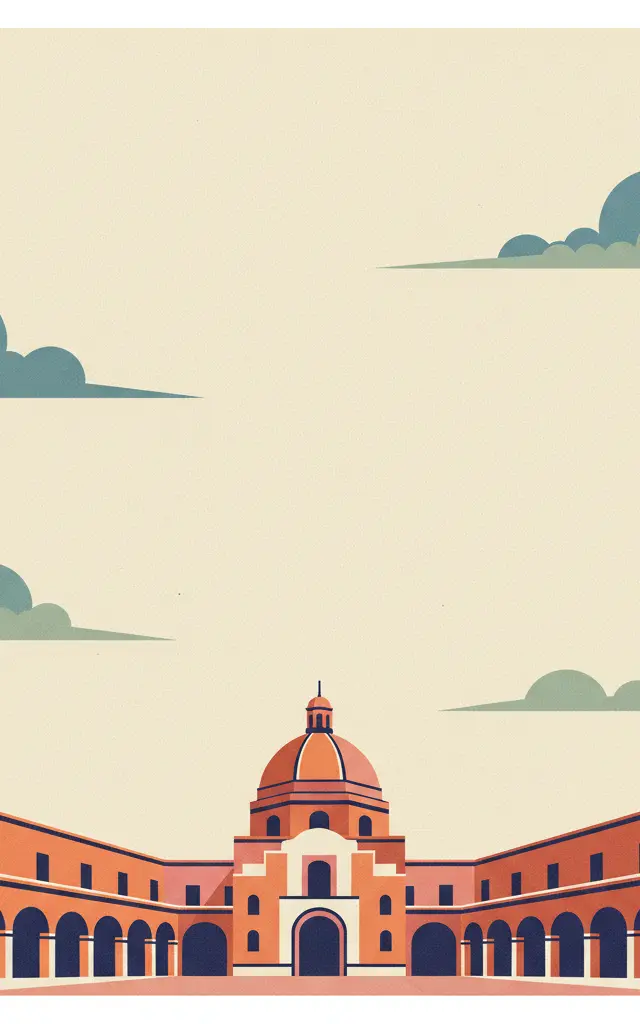 Hospicio Cabañas, Guadalajara — illustrated travel poster