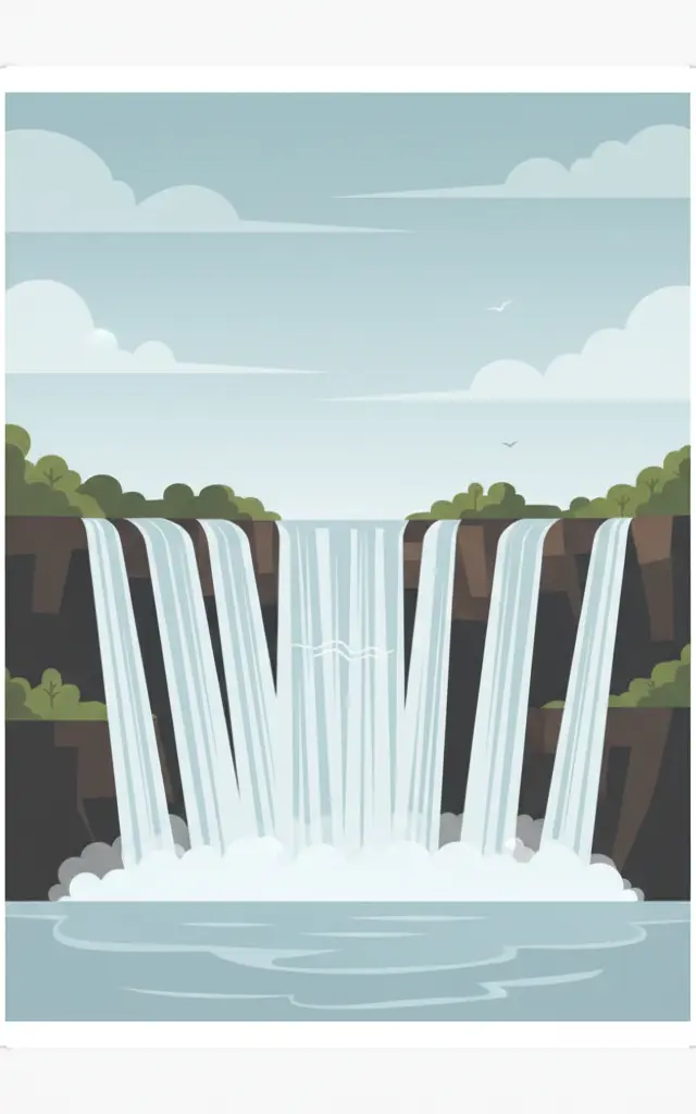 Iguazu National Park — illustrated travel poster