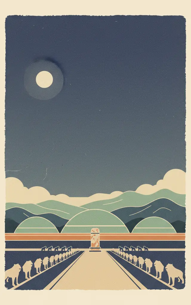 Imperial Tombs of the Ming and Qing Dynasties — illustrated travel poster