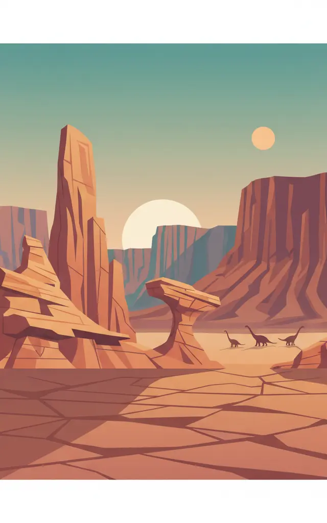 Ischigualasto / Talampaya Natural Parks — illustrated travel poster