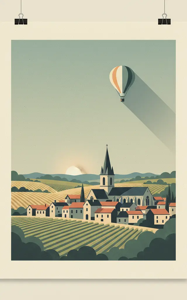 Jurisdiction of Saint-Emilion — illustrated travel poster