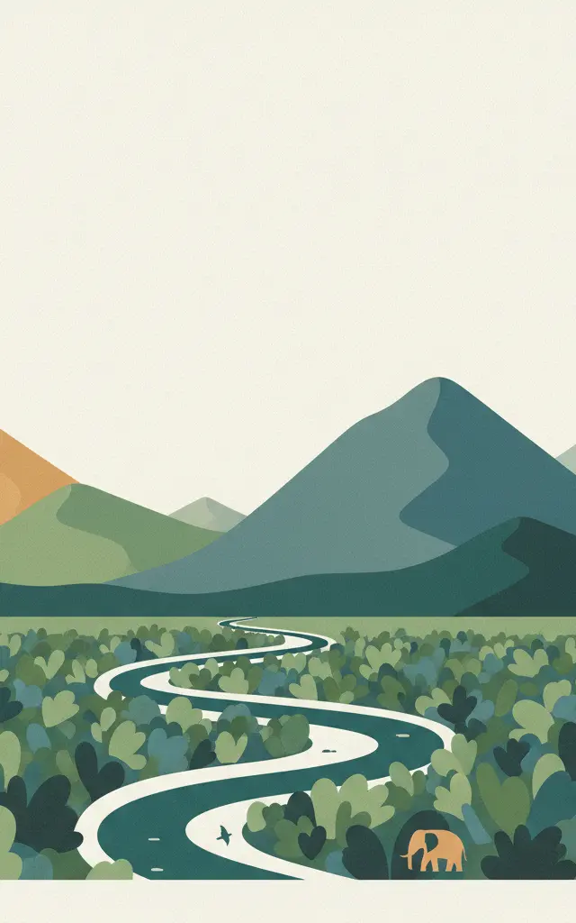 Kaeng Krachan Forest Complex — illustrated travel poster