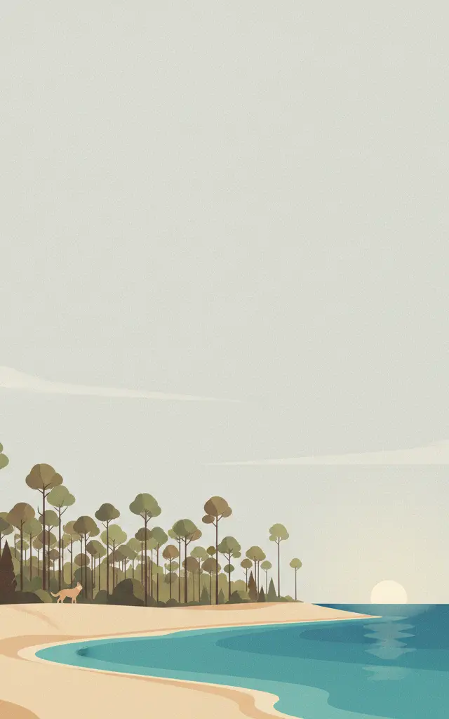 K’gari — illustrated travel poster