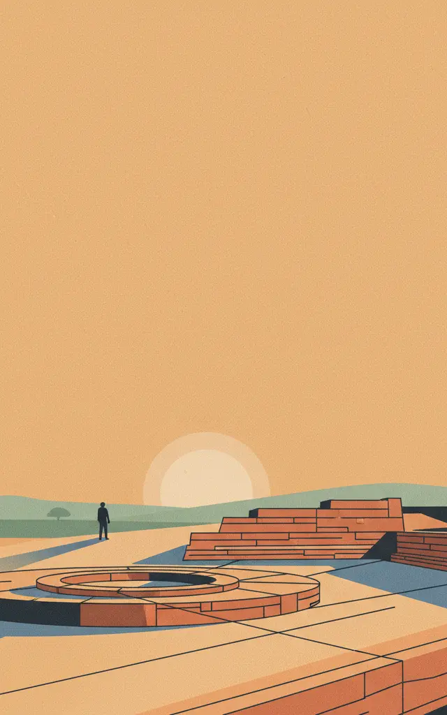 Khami Ruins National Monument — illustrated travel poster