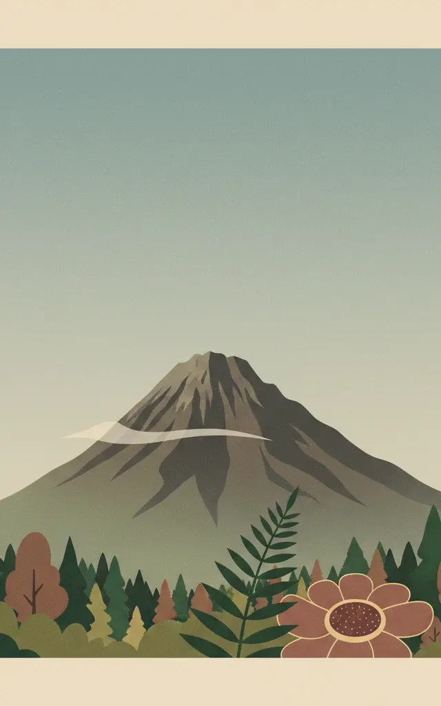 Kinabalu Park — illustrated travel poster