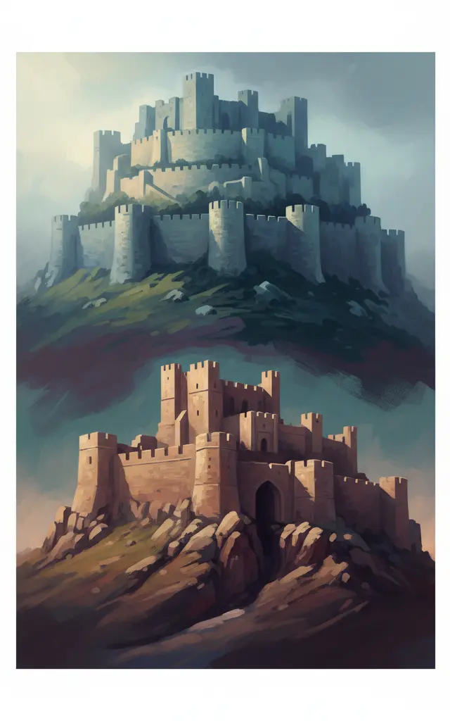 Crac des Chevaliers and Qal’at Salah El-Din — illustrated travel poster