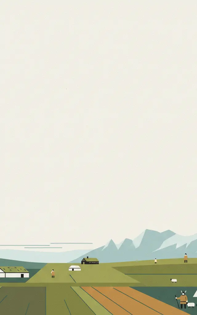Kujataa Greenland: Norse and Inuit Farming at the Edge of the Ice Cap — illustrated travel poster