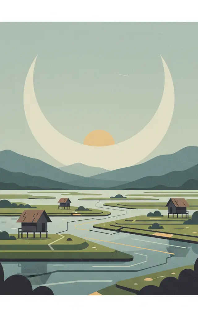 Kuk Early Agricultural Site — illustrated travel poster