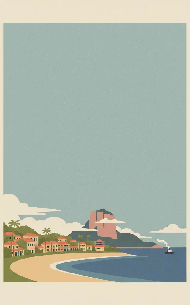 Kulangsu, a Historic International Settlement — illustrated travel poster