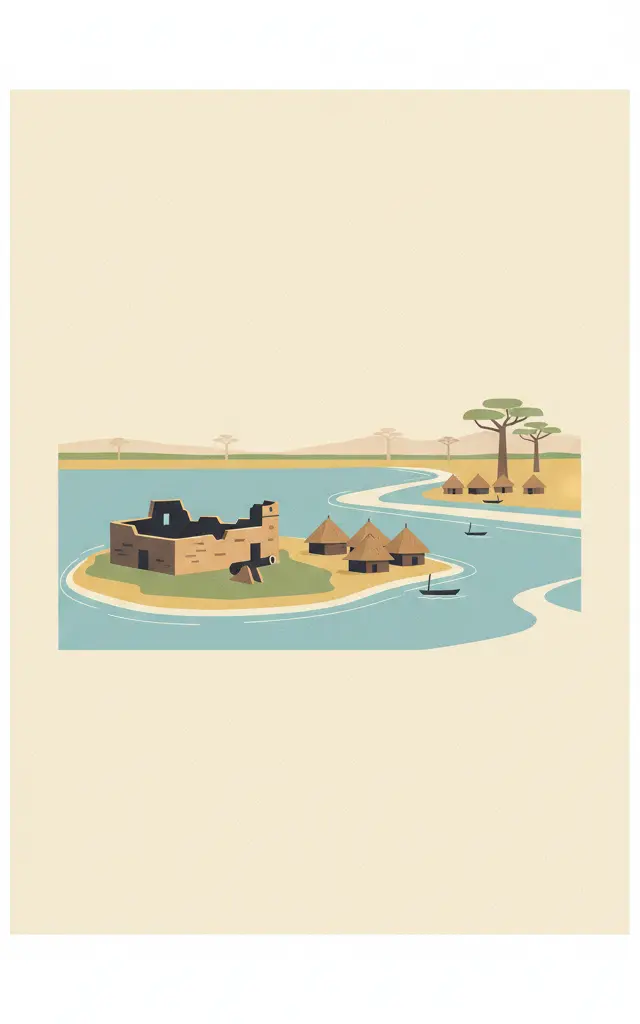 Kunta Kinteh Island and Related Sites — illustrated travel poster