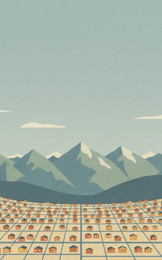 La Chaux-de-Fonds / Le Locle, Watchmaking Town Planning — illustrated travel poster