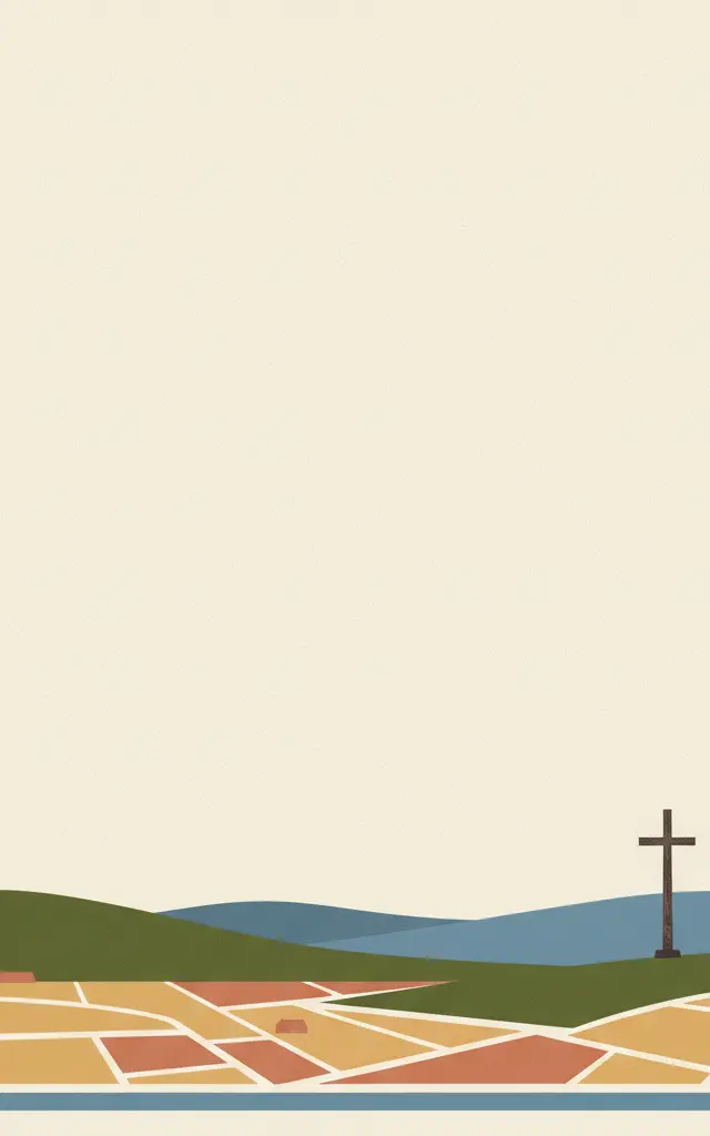 Landscape of Grand Pré — illustrated travel poster